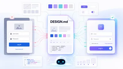 DESIGN.md: Pure-Text Design Systems That Let AI Agents Generate Pixel-Matched UI
