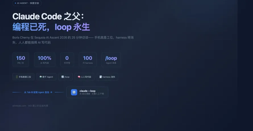 Claude Code 之父：编程已死，loop 永生