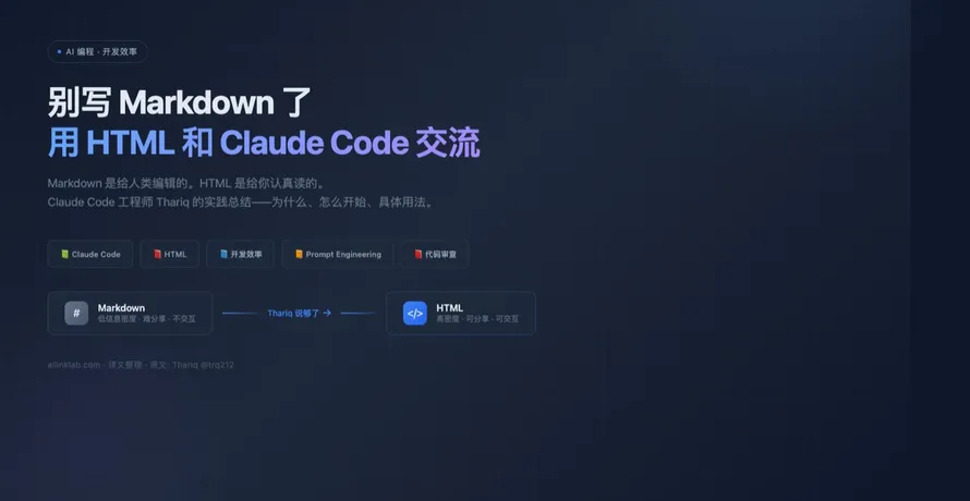 Stop Writing Markdown — Use HTML with Claude Code