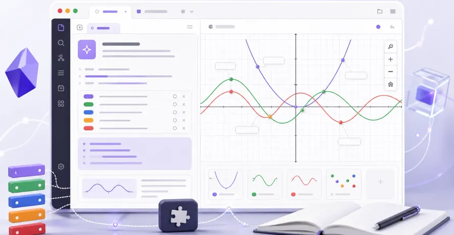 Obsidian Desmos Tutorial: Graph Math in Your Notes
