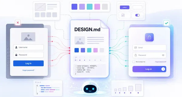 DESIGN.md: Pure-Text Design Systems That Let AI Agents Generate Pixel-Matched UI